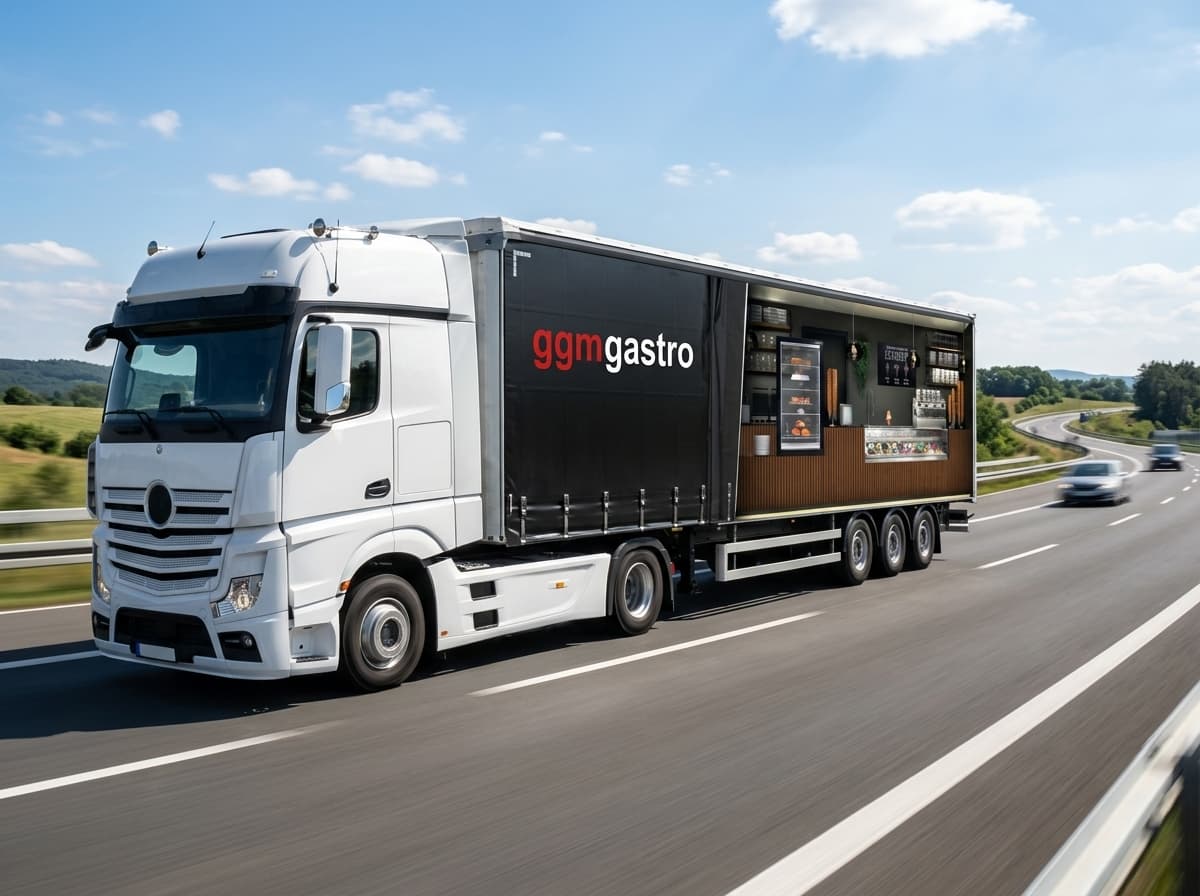 Truck with high-quality tarpaulin