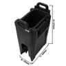 Thermo Getränkebehälter mit Hahn - 20 Liter - schwarz | GGM Gastro