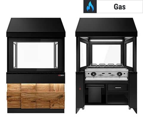 Gasgrills freistehend