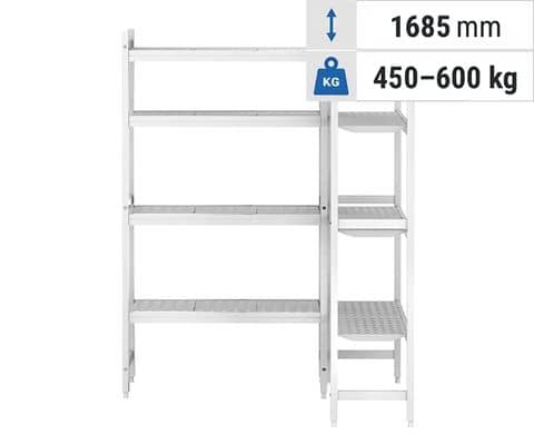 Regalsystem CASSIAN - Aluminium/Kunststoff