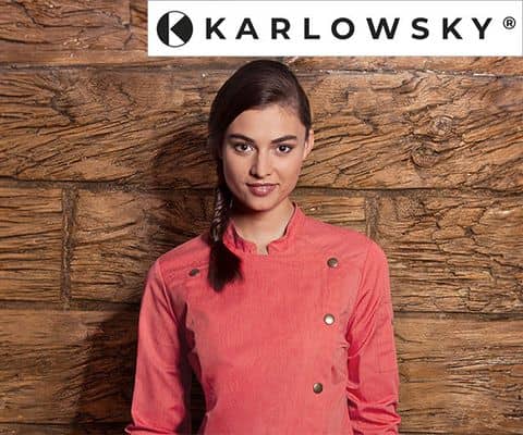 KARLOWSKY | Kochjacke Jeans-Style-Vintage Red