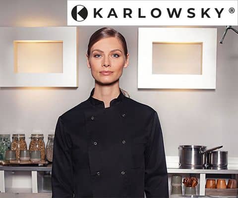 KARLOWSKY | Kochjacken Basic mit Druckknöpfen