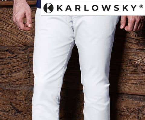 KARLOWSKY | Herren Chinohose Weiß