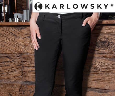 KARLOWSKY | Damen 5-Pocket Hose Schwarz
