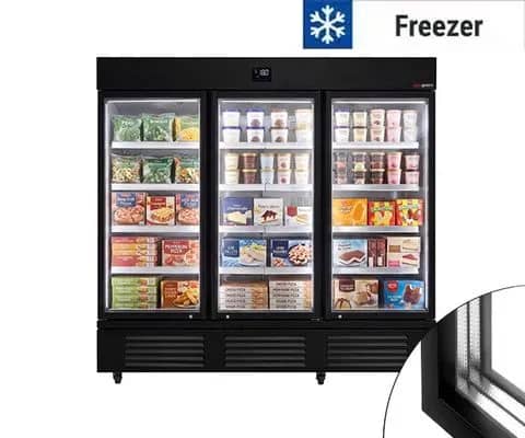Wall-mounted freezer cabinet - Lisbon - triple-glazed
