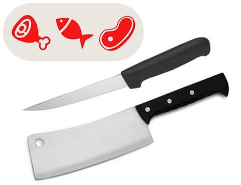 Messer für Fleischwaren