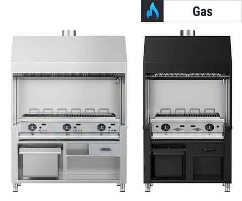 Gasgrills geschlossen