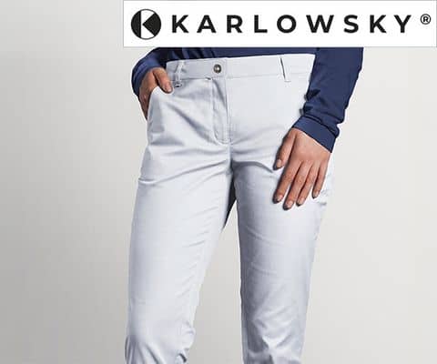 KARLOWSKY | Damen 5-Pocket Hose Weiß