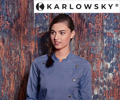 KARLOWSKY | Kochjacke Jeans-Style-Vintage Blue