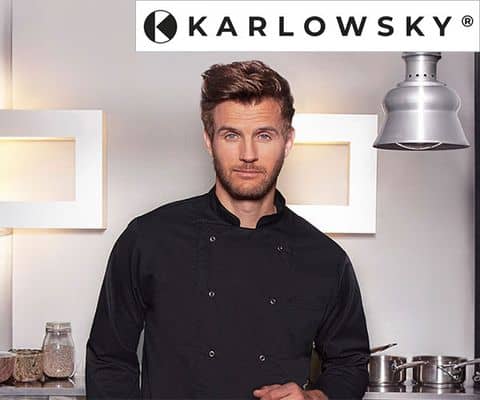 KARLOWSKY | Kochjacken Basic mit Druckknöpfen