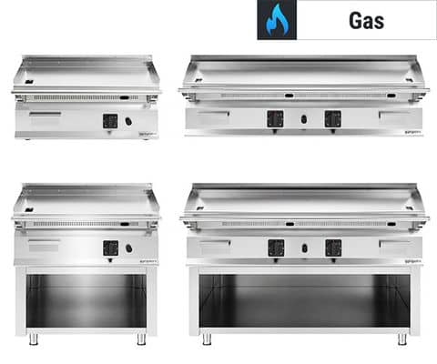 Gas teppanyaki griddles