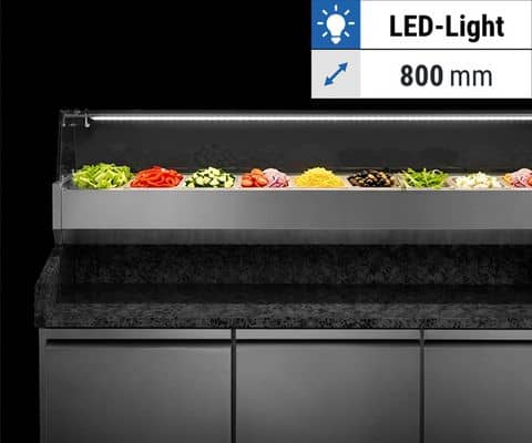 Mit Kühlaufsatzvitrine - Glas - LED