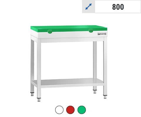 800 طاولات عمل مع لوح تقطيع بعمق