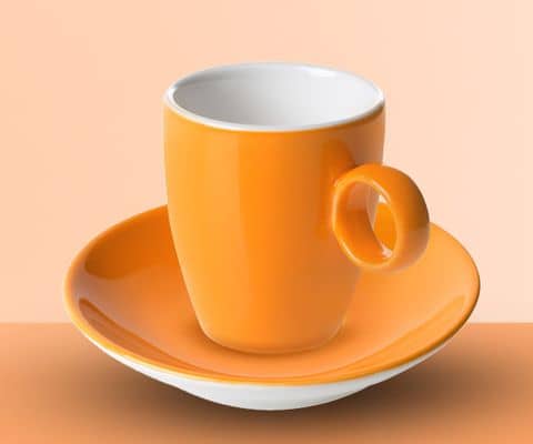 Kaffee-/ & Untertassen Orange