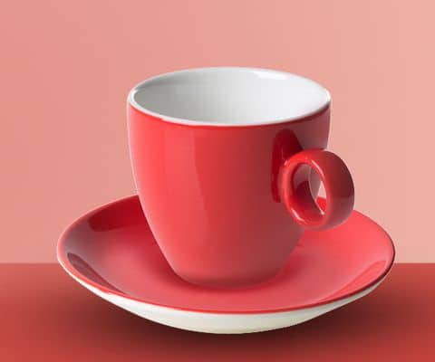 Kaffee-/ & Untertassen Rot