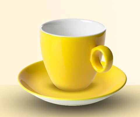 Kaffee-/ & Untertassen Gelb
