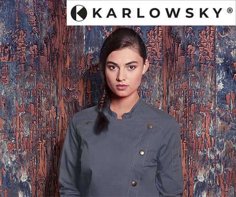 KARLOWSKY | Kochjacke Jeans-Style-Vintage Black