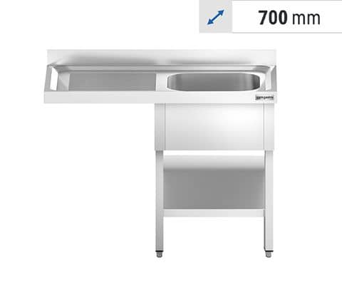 Spülmaschinentische 1 Becken - Tiefe 700 mm