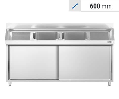 Spülschränke - 2 Becken mittig - 600