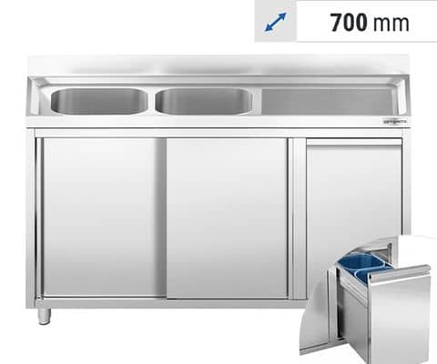 Spülschränke mit Einbauelementen - 2 Becken - 700