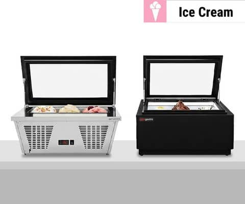 Tisch-Eisvitrinen