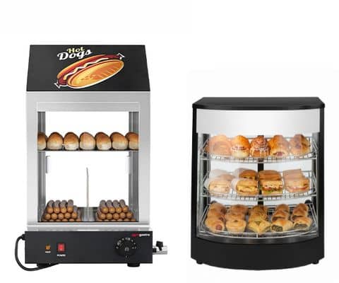Warmhaltevitrinen für Hotdogs & Snacks
